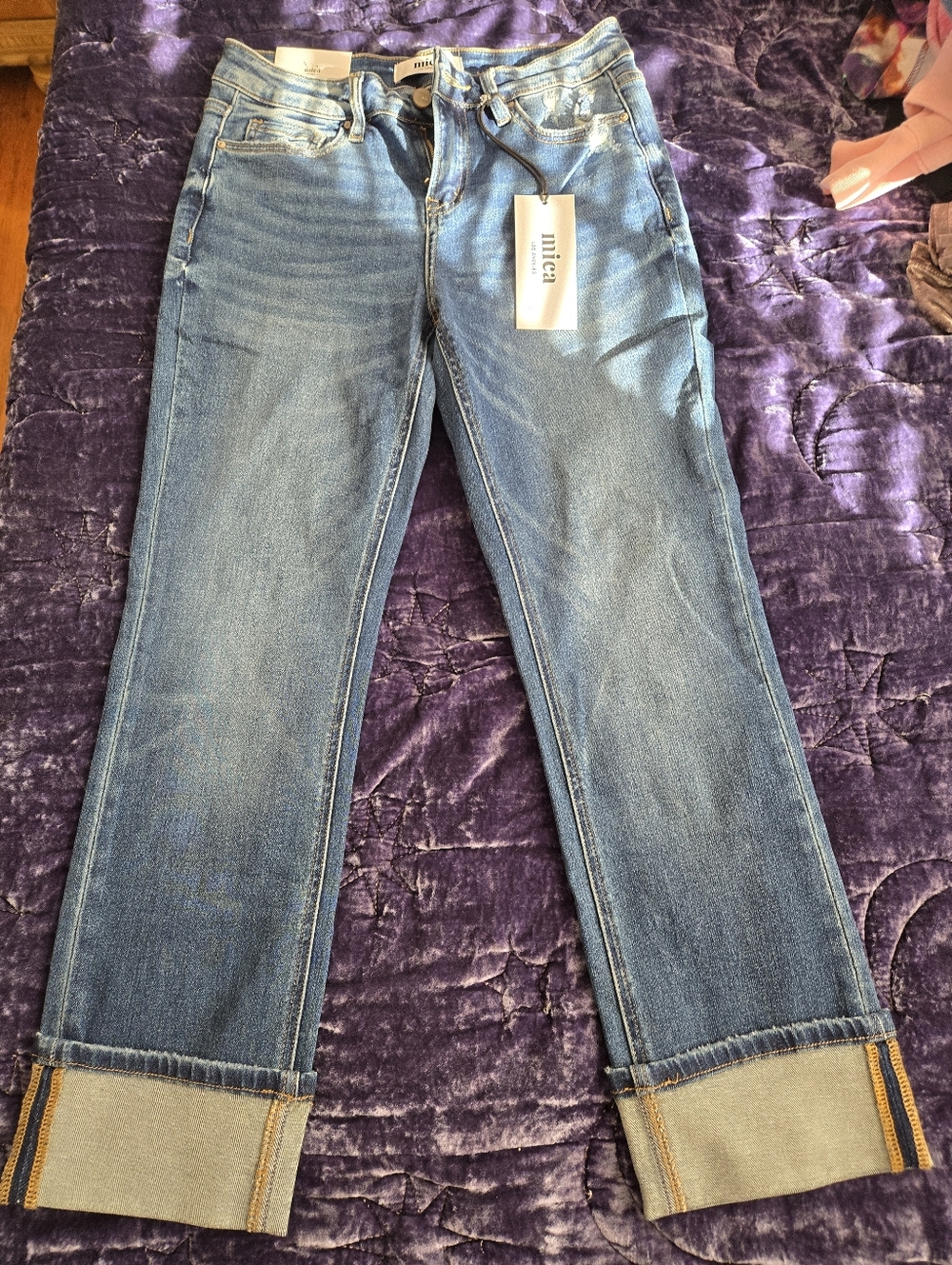 Mica Midrise Straight Leg Blue Jeans Size 26 NWT - Picture 3 of 6